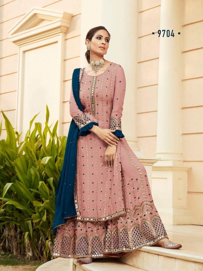 R Nazakat 9705 Heavy Festive Wear Wholesale Georgette Designer Suits